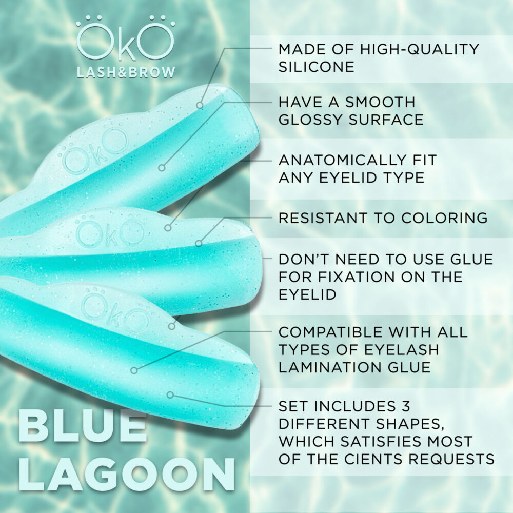OkO Blue Lagoon lash lifti silikoonpadjad