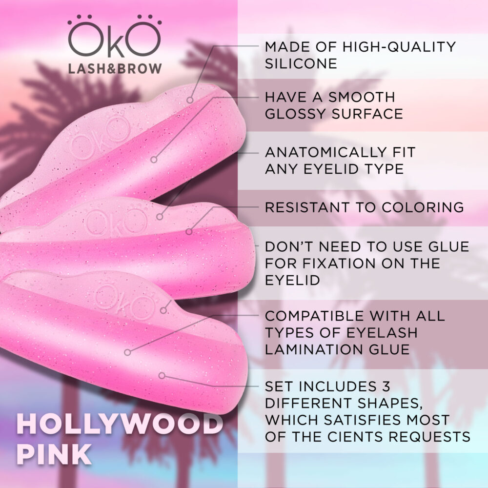 OkO Hollywood Pink lash lifti silikoonpadjad