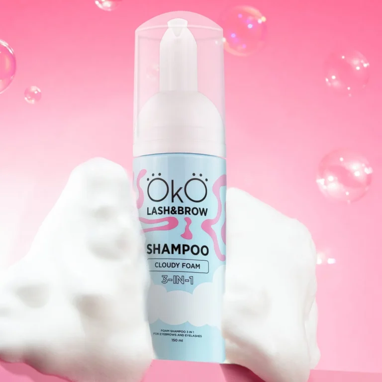 oko shampoo cloudy foam puhastusvaht pesuvaht ripsme kulmu 150ml hooldus
