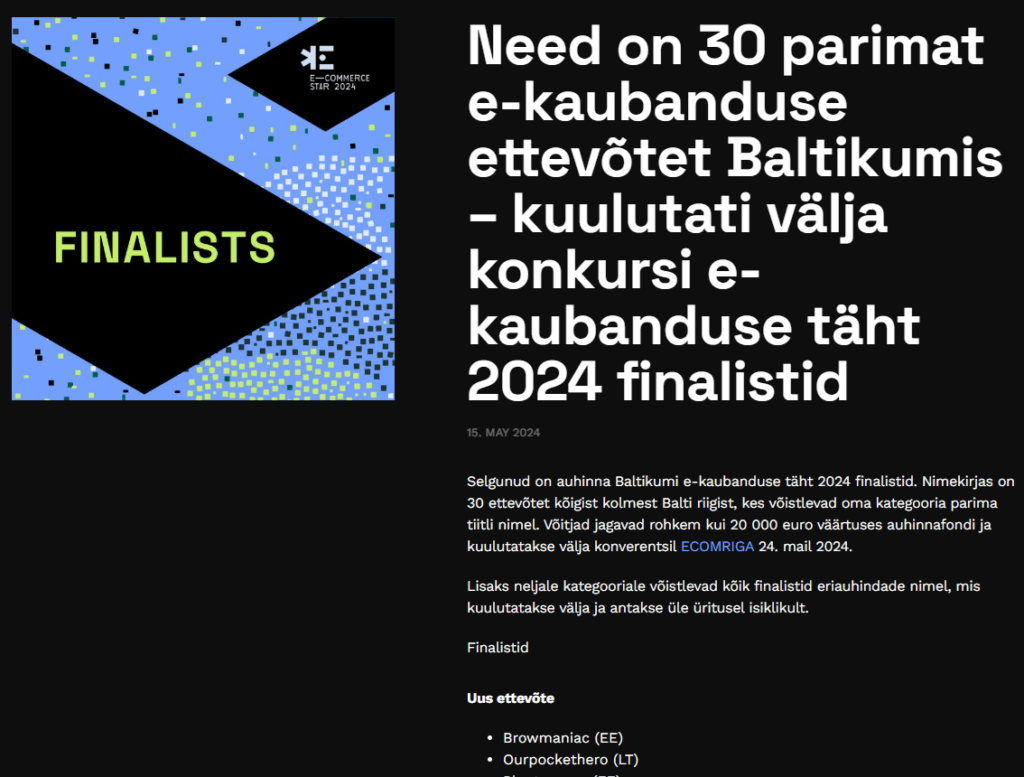 baltic e commerce awards