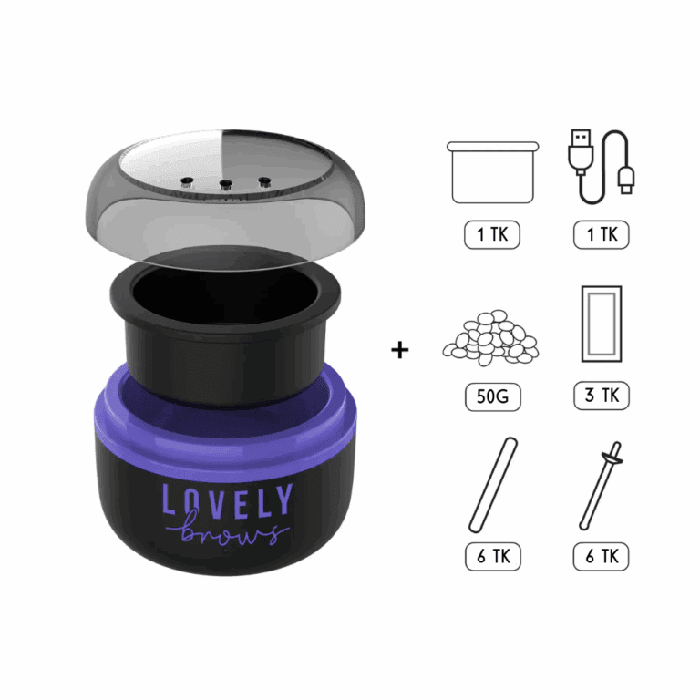 lovely brows mini wax heater vahasoojendaja naodepilatsiooniks lilla