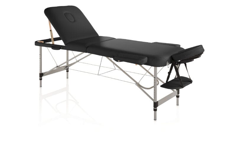 master comfort aluminium massaažilaud must kerge